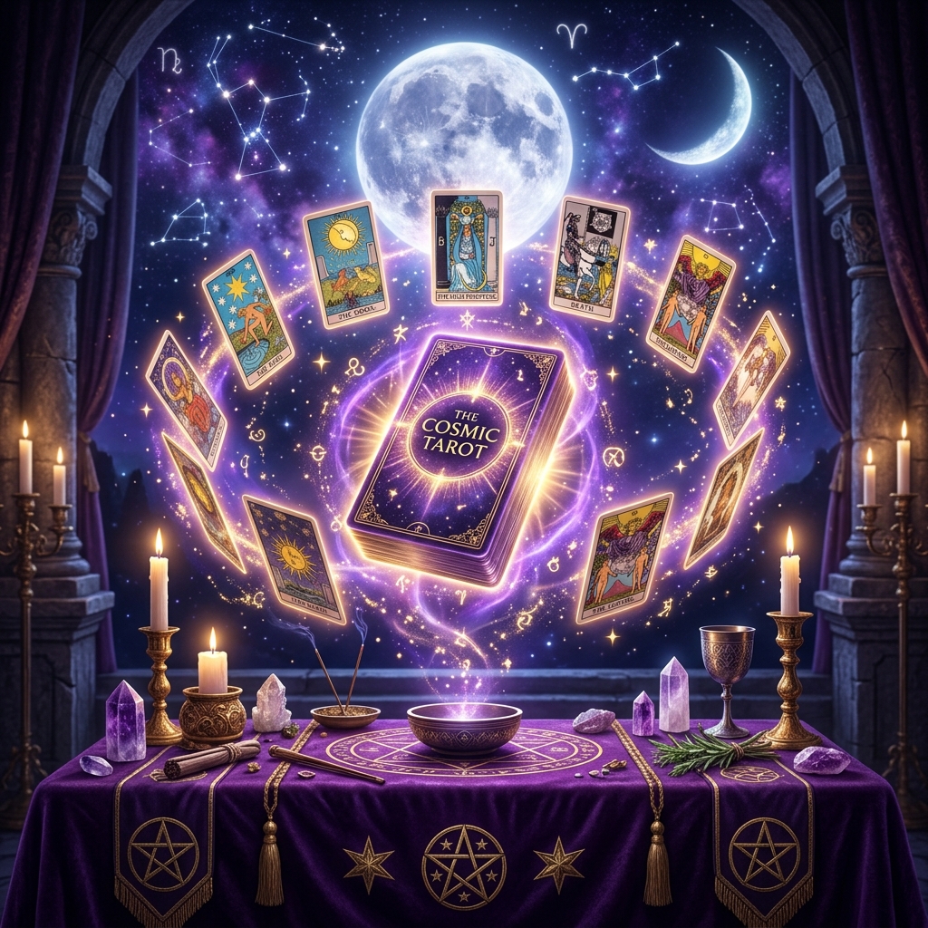 Tarot deck illustration